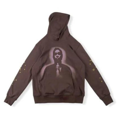 Sp5der Brown Hoodie